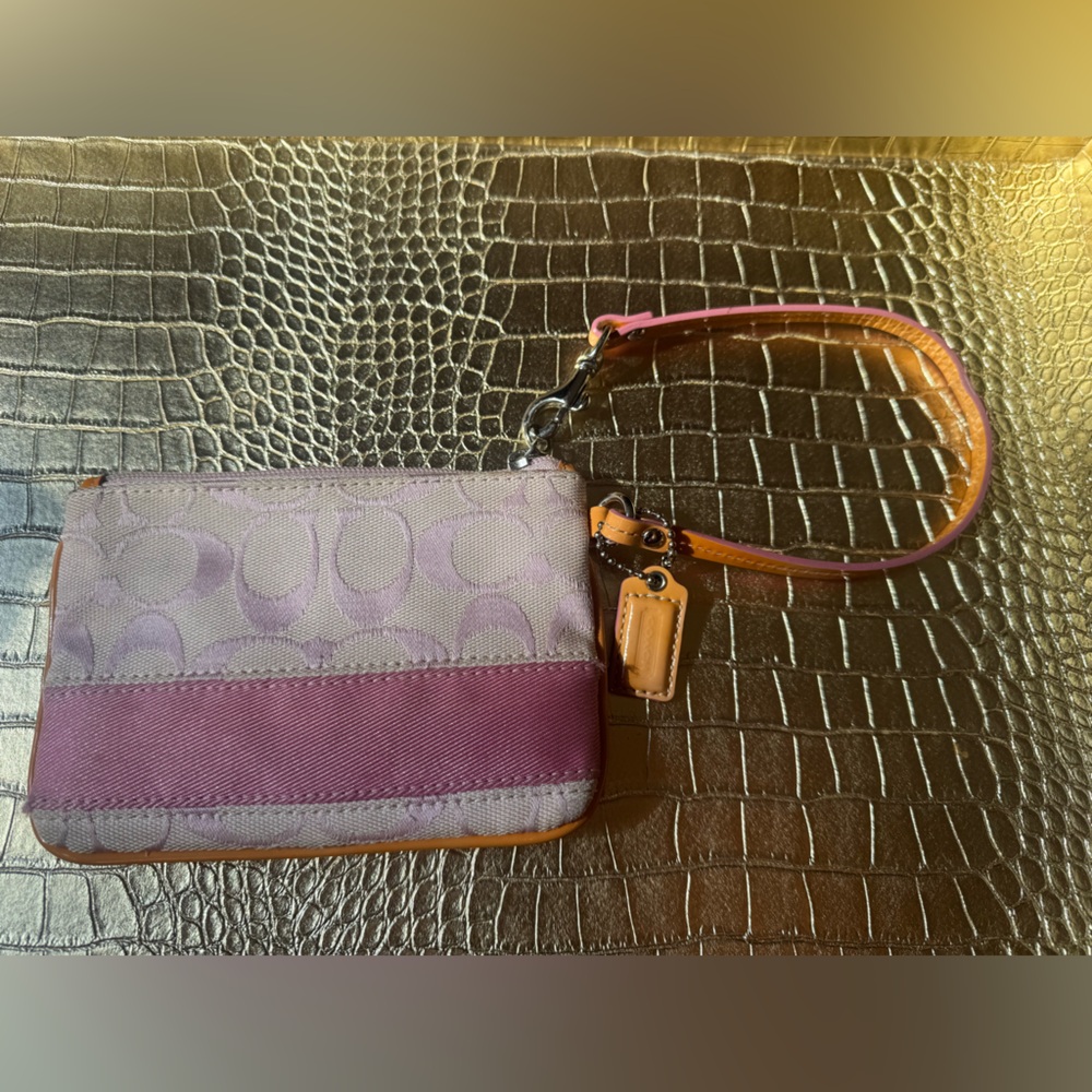 Gold and Pink Textured wristlet